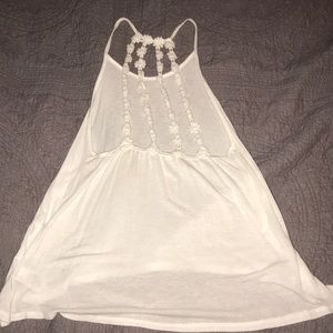 White flower tank top